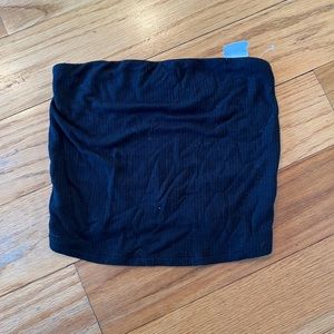 Black crop tube top